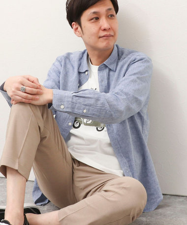 オリジナルリネンコットン　レギュラーカラーシャツ