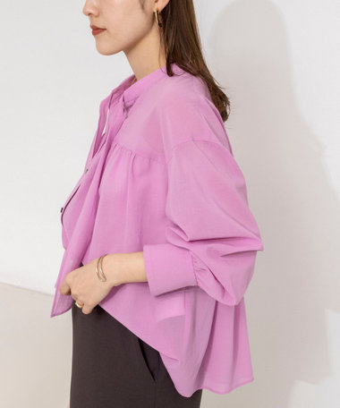 ウォッシャブル100/2ガスボイルボウタイブラウス