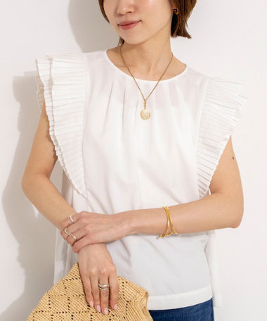 ウォッシャブル高機能袖プリーツブラウス