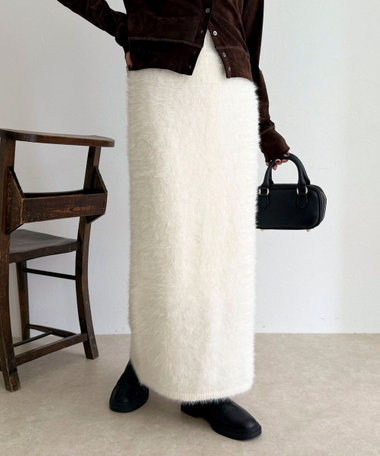 シャギーニットスカート