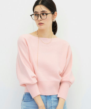 【BECシリーズ】カシミヤ混紡毛ショート丈プルオーバー