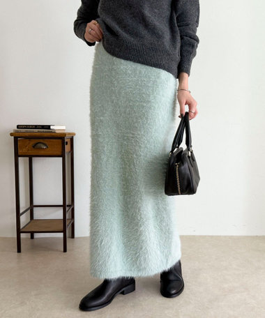 シャギーニットスカート