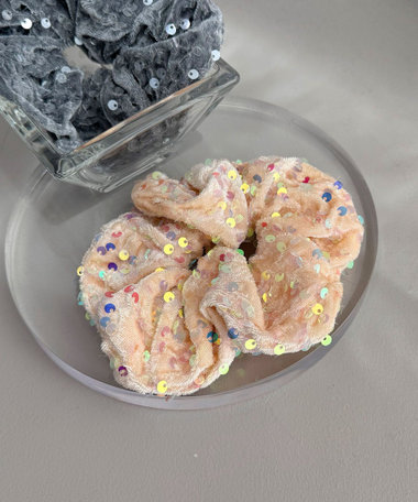 スパンコールベロアシュシュ