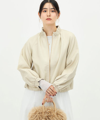 【MARILYN MOON/マリリーンムーン】soft eco-leather blouson別注