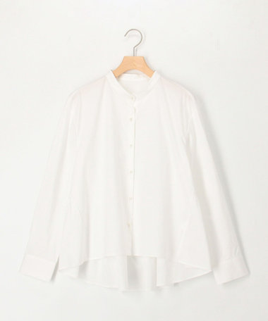 パール釦ペプラムブラウス