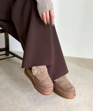 【MEI/メイ】フェイクファームートンモカシン