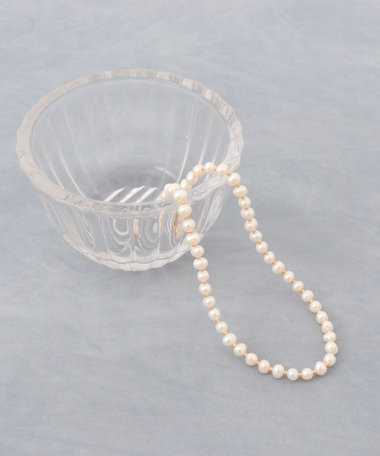 【grace grace/グラスグラス】淡水スキップパールショートネックレス-Alice