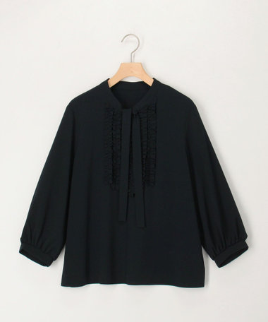 ジョーゼットフリルボウタイブラウス