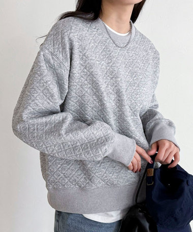 ハートキルトスウェットプルオーバー