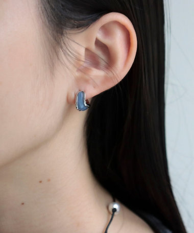 カラーストーンワンタッチピアス