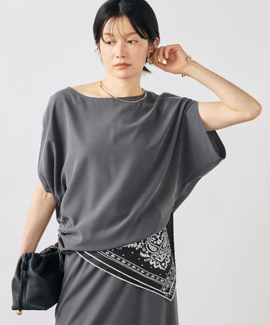 《セットアップ対応》ウォッシャブルサンドウォッシュアシメブラウス