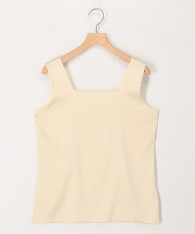 スクエアネックサテンドッキングタンクトップ