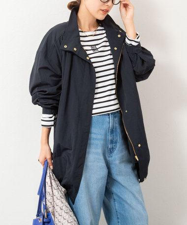 ウォッシャブルスタンドネックコート