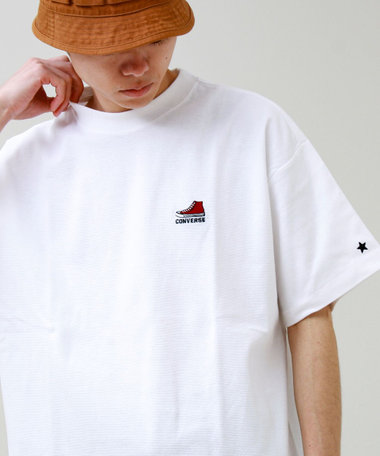 【CONVERSE】ワンポイント シューズ刺繍Tシャツ
