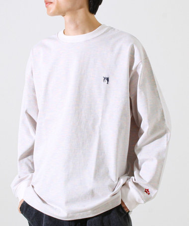 【夏の大ヒットが秋仕様で登場】【BOY刺繍】裏グラデーション 天竺ロンT