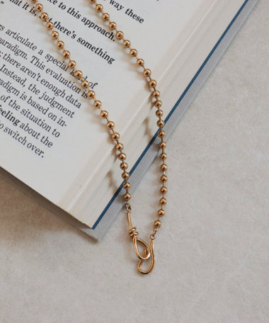 ステンレスボールチェーンフックネックレス