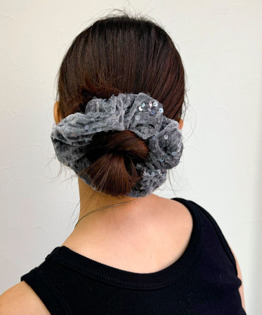 スパンコールベロアシュシュ