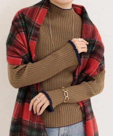 ［FREDY＆GLOSTER限定 TIME SALE！］ワイドリブハイネックニットプルオーバー