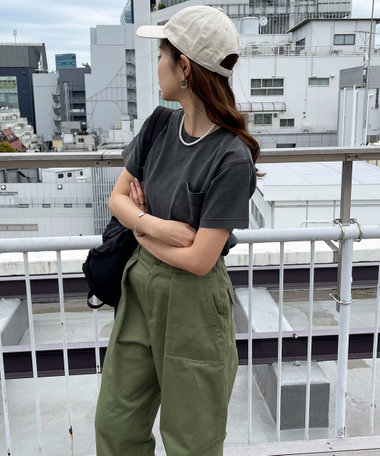 【GEVACO/ゲバコ】ピグメント天竺コンパクトポケ付きTシャツ