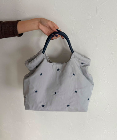 バイカラー星刺しゅう2ＷAYトートバッグ