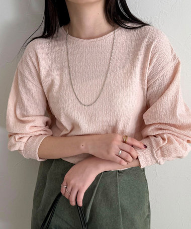 ラウンドヘムカットブラウス