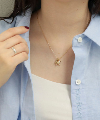 手描き星トップネックレス