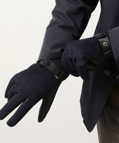 ［WEB限定 SPECIAL SALE！］レザーフランネルコンビグローブ