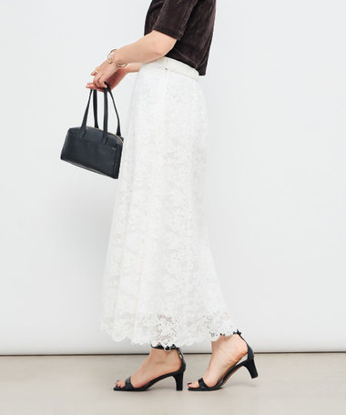 ウォッシャブルレースマーメイドスカート