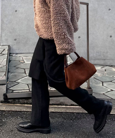 rib knit skirt&pants