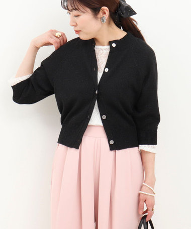 ラメノットカーディガン