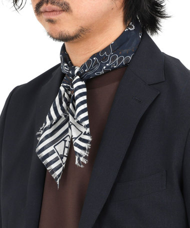 《HERNO》PAISLEY PRINT SCARF ペイズリープリント コットンスカーフ 26SS