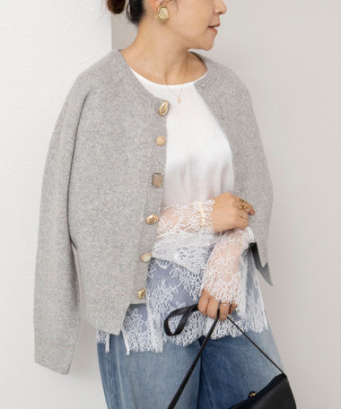 【TORRAZZO DONNA】【林(mayumi_nol)別注】別注ビジューカーディガン
