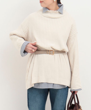 モールワイドリブチュニック