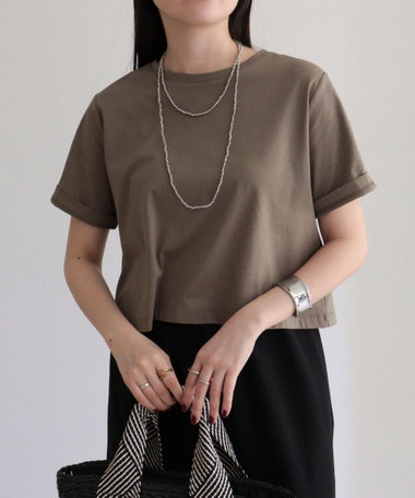 シルケットスムースクロップドTシャツ