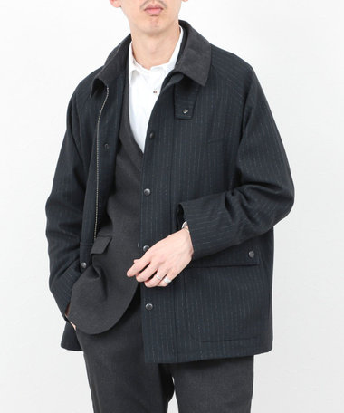 《ビジカジ対応》【TECHTWEED】【SORONA】中綿ユーティリティジャケット 25AW