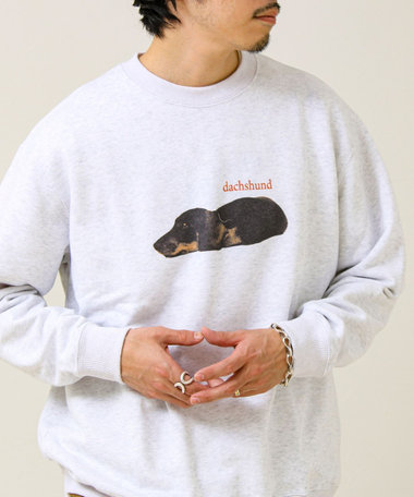 【MY PET】クルーネックプリントスウェット