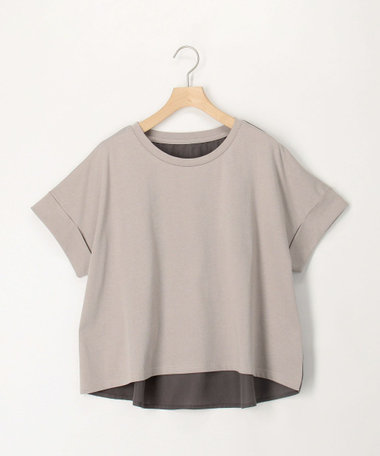 異素材バイカラーＴシャツ