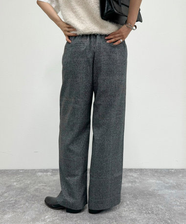 TRウエストシャーリングセミワイドパンツ