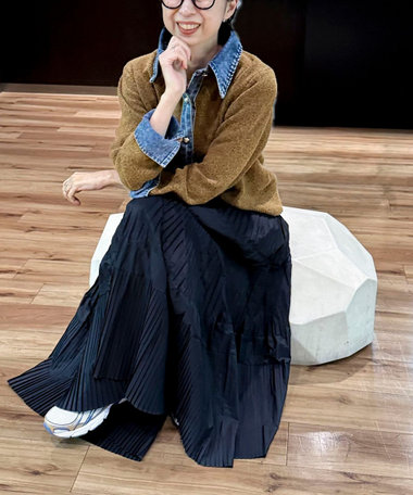 プリーツティアードスカート