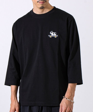 【GLOSTER/グロスター】デジブル 七分袖Tシャツ ドット刺繍