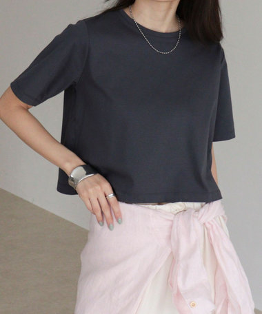 シルケットスムースクロップドTシャツ