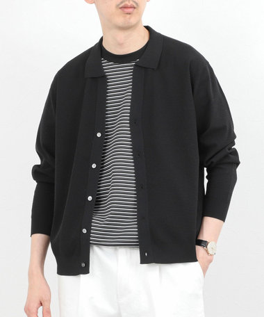 《SERIYA Cotton》吸湿カノコ襟付きカーディガン 26SS