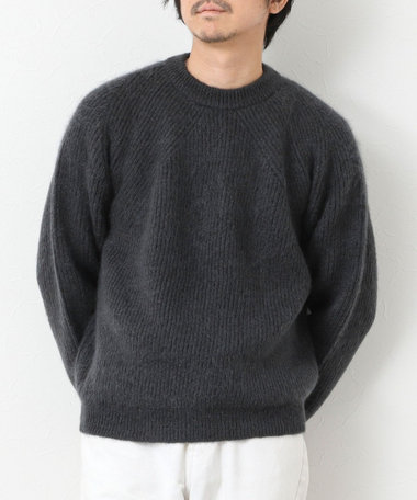 【BATONER/バトナー】PURE MOHAIR SIGNATURE CREW NECK