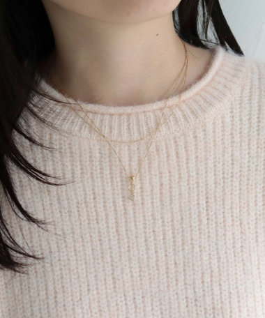 キラキラチェーンフックロングネックレス