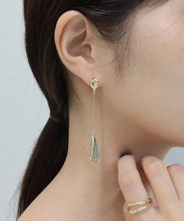スイングドロップストーンピアス