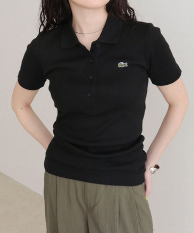 【LACOSTE/ラコステ】ワンポイントリブポロシャツ