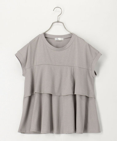 TC天竺ティアードフリルTシャツ