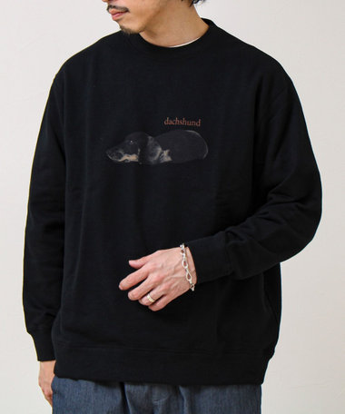 【MY PET】クルーネックプリントスウェット