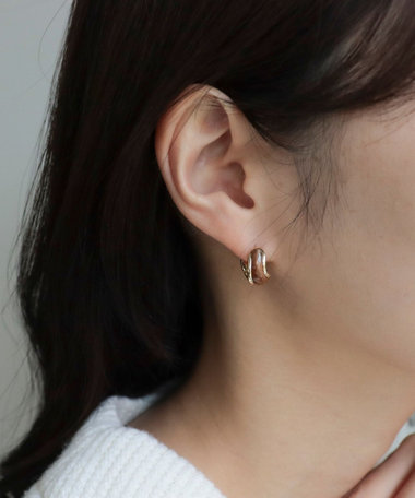 カラーストーンワンタッチピアス