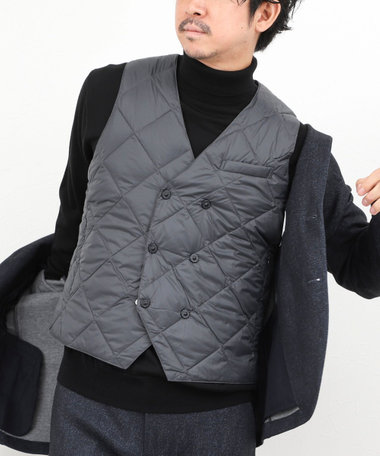 《ビジカジ対応》【TAION/タイオン】W-BREASTED SNAP BUTTON DOWN GILET 25AW